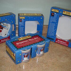 Debbie Mumm Sakura Vintage " Snowman Dish Set